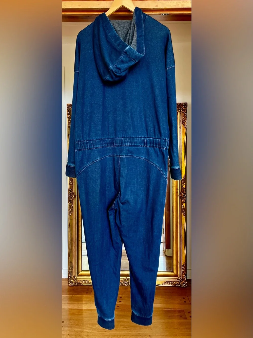 Ivy Park blue long sleeve pants hoodie jumpsuit onesie size L - Picture 3 of 8